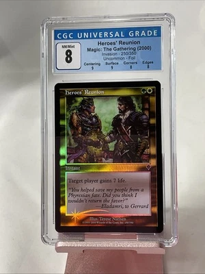 Foil CGC 8.5 - HEROES' REUNION - Invasion Graded MTG Magic the Gathering Card - Image 1 of 2