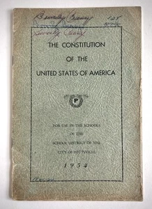 Vintage The Constitution of the United States Handbook 1954 Book Pottsville, PA - Imagen 1 de 6