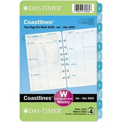 Hermoso planificador Coastlines 2PPW enero-diciembre 2026, tamaño de escritorio, 5 1/2" x 8 1/2" Foto 1 de 4