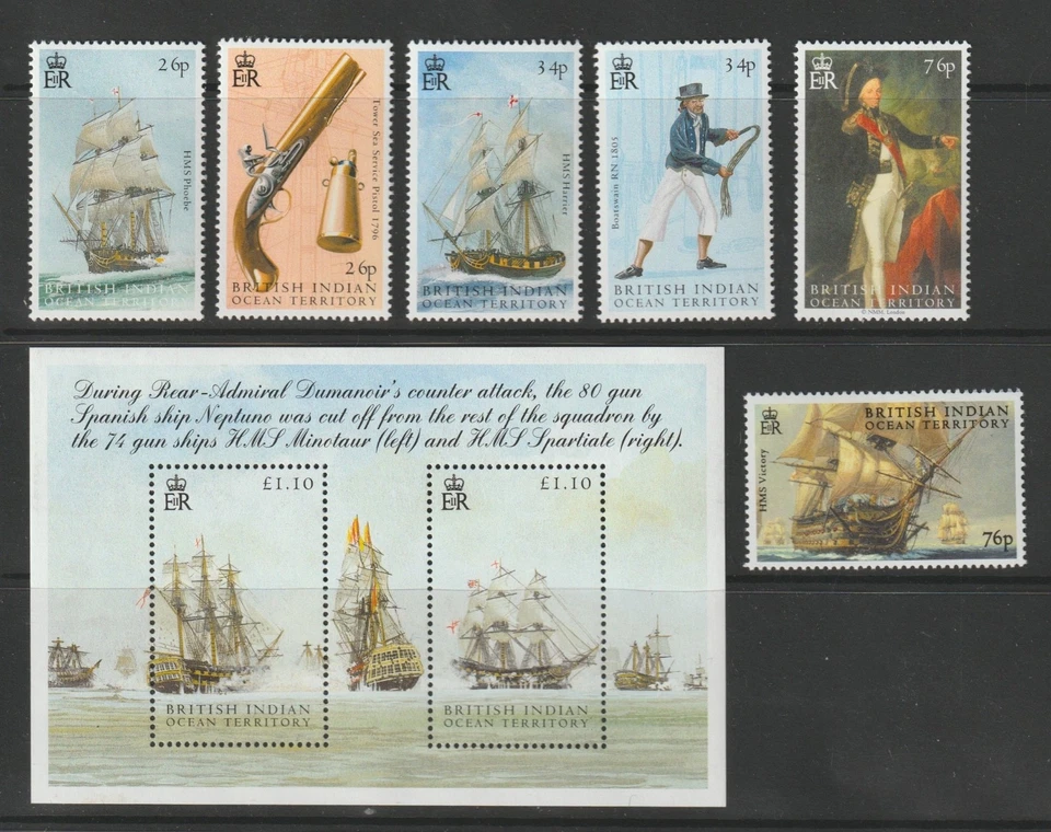 2005 British Indian Ocean Territory Battle of Trafalgar Stamp Set & Sheet - Image 1 of 1