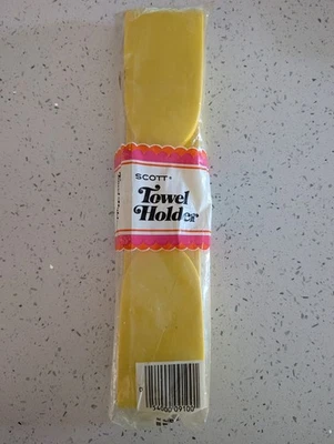 Toallero de papel Scott 1969 vintage plástico amarillo NUEVO hecho en EE. UU. Foto 1 de 3