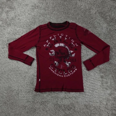 Affliction Reversible Thermal Mens Medium Y2K All Over Print Crest - Image 1 of 4