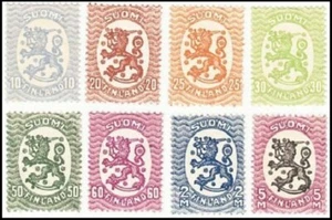 Finlandia Lion Tipo 1925-1929 WM Swastica Saarinen Diseño Modelo Mint MNH Sellos - Imagen 1 de 1