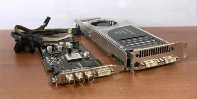 NVidia Quadro FX5600 1.5GB PCIE Dual DVI Video Graphics Card & SDI Option Card - Image 1 of 4