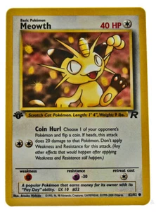 Meowth 62/82 Common 1° Edizione Team Rocket NUOVO QUASI NUOVO+ con tracciamento eBay - Foto 1 di 3
