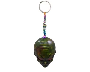 Llavero Cabeza Alienígena Verde Hecho a Mano 3D Espacio Macramé Llavero Coche Bolsa Accesorio - Imagen 1 de 1