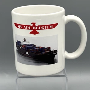 Coffee Mug Container Ship USA Nautical Merchant Mariner MV ALP Belgium Shipping - Picture 1 of 6