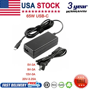 65W USB-C Charger Type-C Adapter For Lenovo ThinkPad X1 Carbon Yoga ADLX65YLC3A - Picture 1 of 5