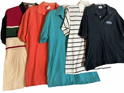 MENS LOT OF 5 VINTAGE SHIRTS  70s 80s CASUAL Golf Polo Preppy California L XL - Image 1 of 4