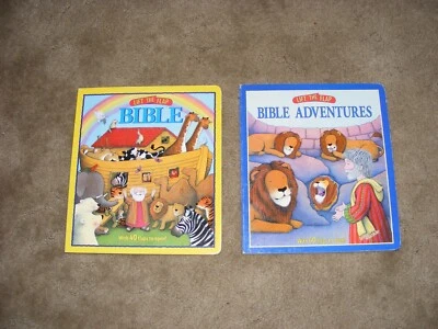 Lift The Flap Bible & Bible Adventures Board Book Lot (2) - Image 1 of 4