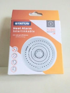 Status - Interlinkable Heat Alarm, 1 Pack, White - Picture 1 of 4