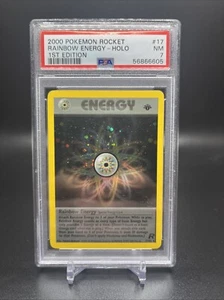 Team Rocket 17 Rainbow Energy 1st Edition Holo PSA 7 - Picture 1 of 2