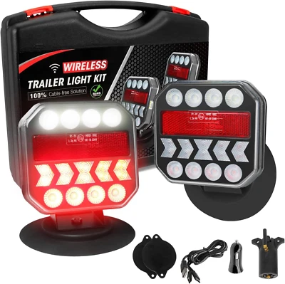 Wireless Trailer Lights 110° Rotatable, Magnetic LED Trailer Light for Towing Tr - Image 1 of 4