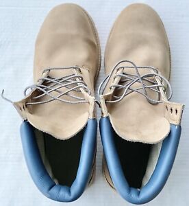 Timberland 6” Premium Tan/Blue Nubuck Leather Waterproof Mens Boots Size 15 New