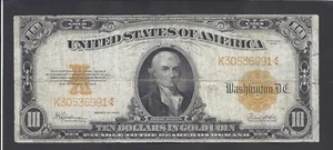 $10 1922 @ GOLD CERTIFICATE @ - Picture 1 of 2
