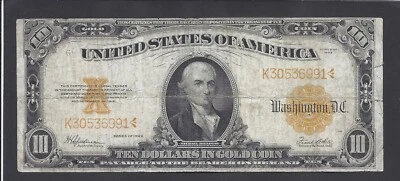 $10   1922   @  GOLD  CERTIFICATE   @ - Image 1 of 2