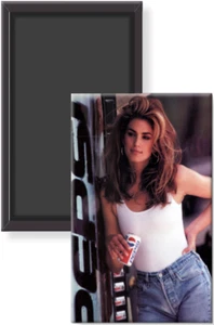 Vintage 90s Pepsi Cindy Crawford Ad Image Fridge Magnet 2 x 3 Rigid - Picture 1 of 4