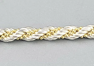 Twisted sterling Silver vermeil bracelet / Silver 925 / Milor Italy 8" - Picture 1 of 3