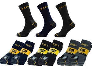 CAT Caterpillar Mens Real Work Socks 6 Pairs UK Sizes (6-9) (9-11) (11-14) - Picture 1 of 13