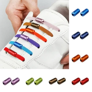 Lock Quick Shoelace Buckle Lazy Shoe Laces No Need Tie Metal Capsule Multicoclor - Picture 1 of 25