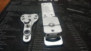 Rotation Offset Ball Mount by Lee Holster Hangers-Raw, Black and Blue Anodized - Picture 1 of 12
