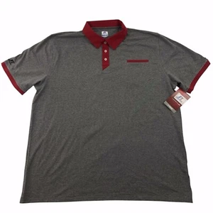 Russell Athletic Polo Coaches Shirt 2XL dri-power 360 Maroon Gray - Picture 1 of 13
