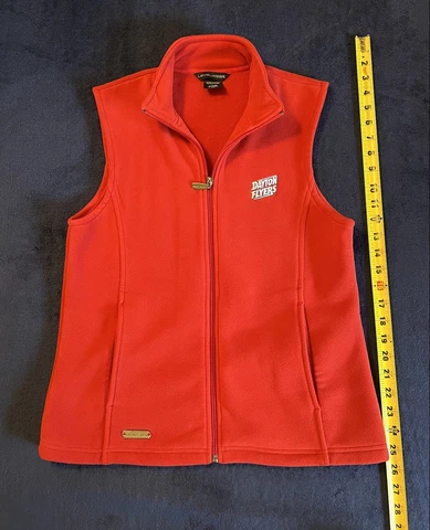 Vintage Logo UD Dayton Flyers Basketball RetroFull Zip Fleece Vest Men Small Cover