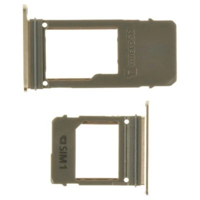 SIM Micro SD Card Tray Set Set of 2 Single for Samsung Galaxy A5 - A7 2017 Gold - Image 1 of 2