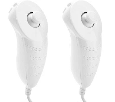 Nunchuck Controller Compatible with Wii & Wii U - White - 2 Pack - Image 1 of 4