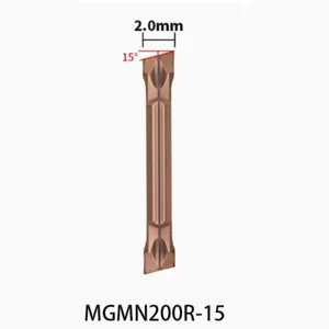 10 insertos de ranurado de carburo de 2 mm de ancho MGMN200R-15 MGMN200 15° - Imagen 1 de 2