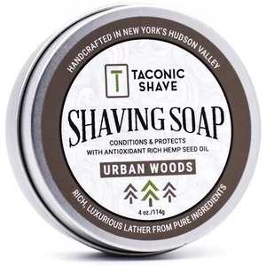Urban Woods Handcrafted Natural Shave Soap - Taconic Shave USA Large 4 oz. Puck - Picture 1 of 3