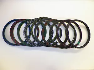 NEGRO alta temperatura automotriz calibre 16 cable GXL + 10 opciones de cableado de color a rayas - Imagen 1 de 1