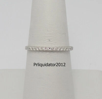 1/5CT Natural Diamond Shared Prong Anniversary Wedding Band Ring 10K White Gold - Image 1 of 4