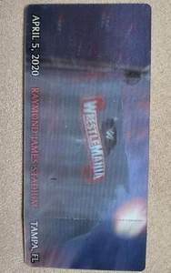 WrestleMania 36 Ticket Pandemic Cancelled Covid WWE Collectors Refractor Tampa - Picture 1 of 2