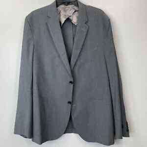 Ted Baker Tampa Soft Constructed Suit Jacket Mens 46L Gray Cotton Wool Blend