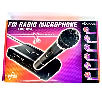 Vivanco kabelloses Mikrofon & Receiver Karaoke DJ PA FM kabelloses Mikrofon - FMM 1000  - Bild 1 von 4