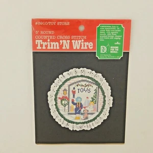 Vintage Toy Store Kit  5" Round Trim N Wire Designs for the Needle  Cross Stitch - Picture 1 of 6