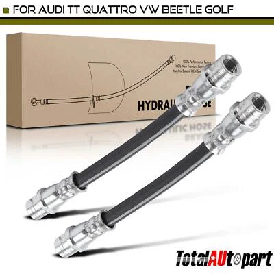 2x Brake Hydraulic Hose for Audi TT 2000-2006 Volkswagen Golf 99-06 Rear Inner — 第 1/4 张图片