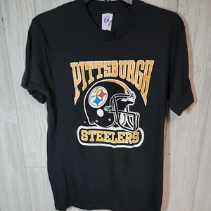VTG Pittsburgh Steelers Logo 7 T Shirt USA NFL Single Stitch Sz L (runs small) - Picture 1 of 9