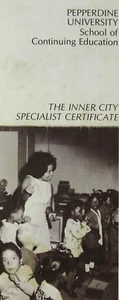 Programa de Certificado de Educación de Derechos Civiles Inner City Pepperdine University 1974 - Imagen 1 de 5
