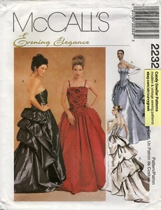 McCall's 2232 EVENING ELEGANCE Boned Corset Gown w Bustle Sz 10-14 UNCUT Pattern - Imagen 1 de 4