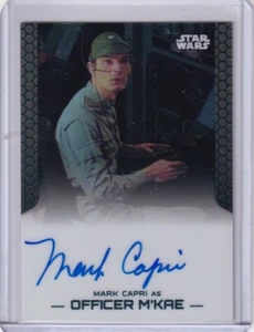 2014 Topps Star Wars Chrome Perspectives Mark Capri Office M'Kae Autogramm - Bild 1 von 2
