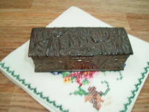 Antique Japanese antimony trinket box turn of century excellent condition - Picture 1 of 5