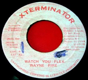 Wayne Fire Watch You Flex 7"JA ORIG 1991 Xterminator b/w Version Dancehall VINYL - Imagen 1 de 4