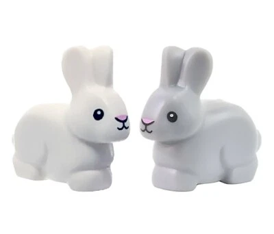 Lego Light Gray and White Bunny Rabbits - Image 1 of 2