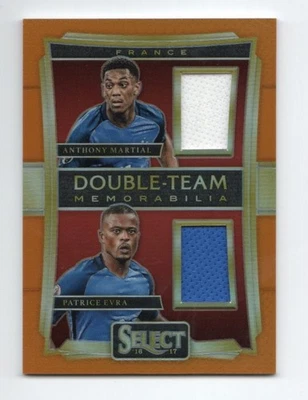 2016-17 Panini Select Soccer Jersey DT-ME Anthony Martial Patrice Evra #62/75 - Image 1 of 4