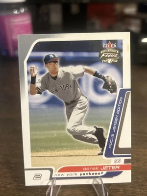 2003 Fleer Focus Jersey Edition - Derek Jeter #1 EX Ungraded Condition HOF MLB - Image 1 of 2