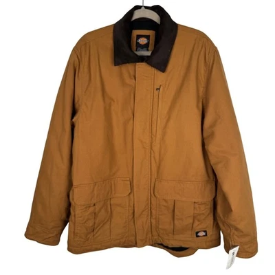 Chaqueta Abrigo Dickies Pato Lijado Aislante Para Hombres L Marrón Pana Cuello Ropa de Trabajo Foto 1 de 4