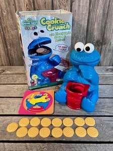 1999 Sesamstraße Krümelmonster Crunch sprechend selten Spielzeug funktioniert + 15 Kekse - Bild 1 von 18