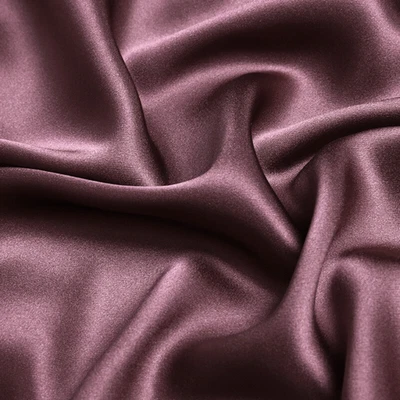 Mauve 100% Pure Mulberry Silk Fabric by the Yard 44" width 19 mm 6A Grade - Image 1 of 4